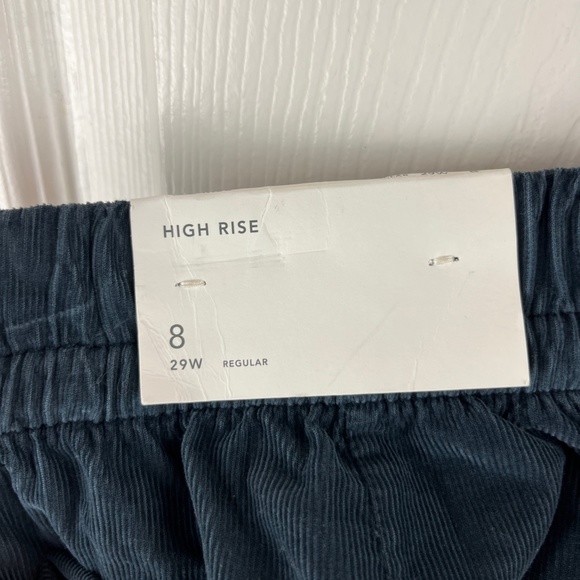 American Eagle High Rise Corduroy Jogger Pants Blue Size 8 - Picture 3 of 4